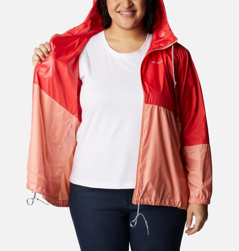 Women's Columbia Flash Forward Windbreaker Jackets Red / Coral | Plus Size CA-PA401